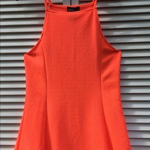 Love orange waffle weave dress